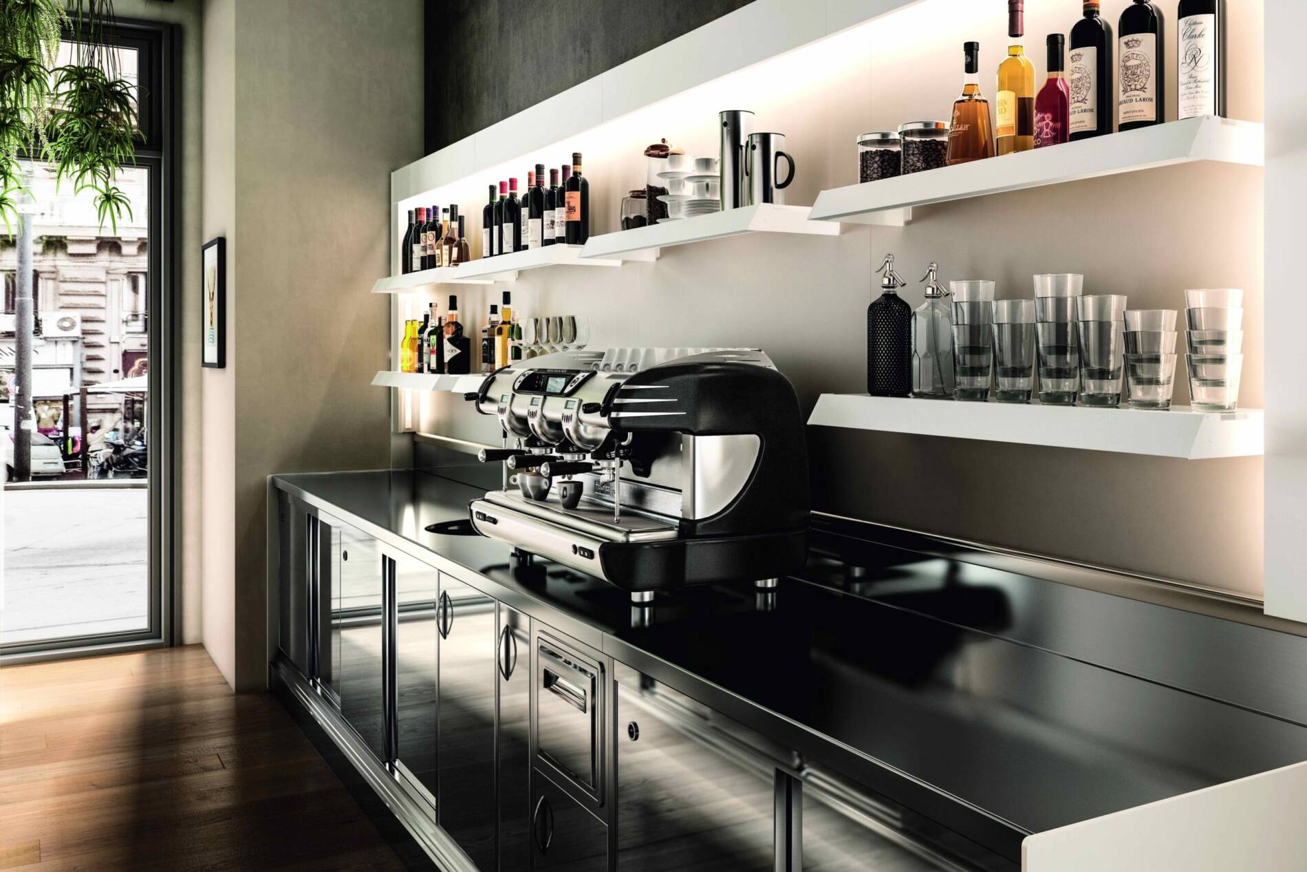 Gehobenes Café Einrichtung